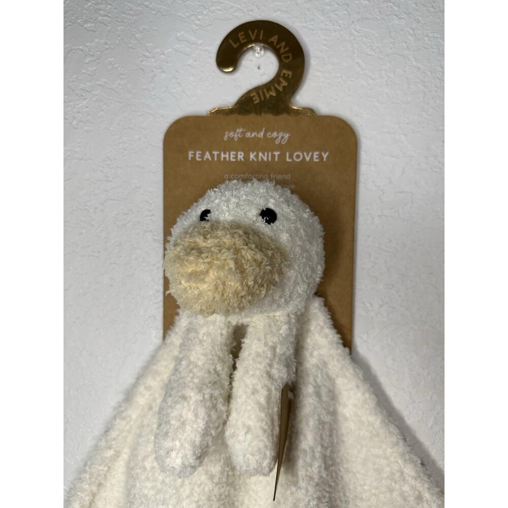 Levi Emmie Plush White DUCK GOOSE Baby Lovey Security Blanket SL Home Fashions - Picture 2 of 6